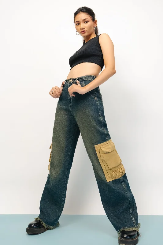 Trendy Comfort Denim Wearied Vintage Cargo