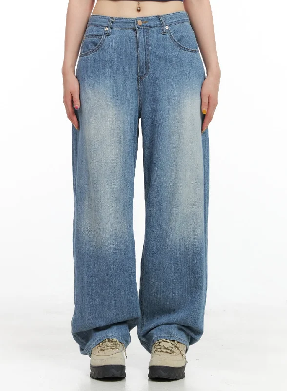 Elegant Design Nina Summer Washed Baggy Jeans CG409