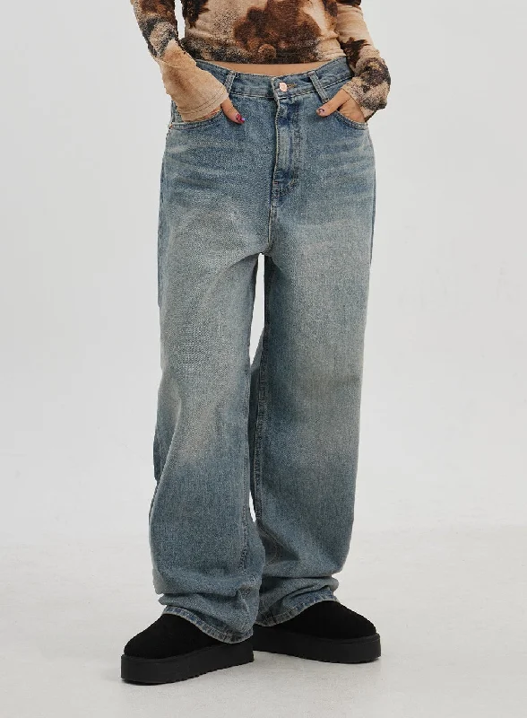 Exquisite Craftsmanship Low Rise Baggy Jeans CJ330