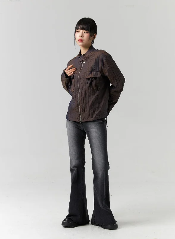 Easygoing Style Wash Bootcut Jeans CS318