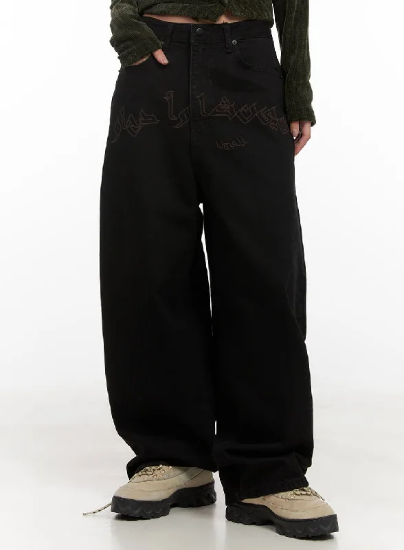 Street Personality Style Yasmin Denim Wide Fit Jeans CD413