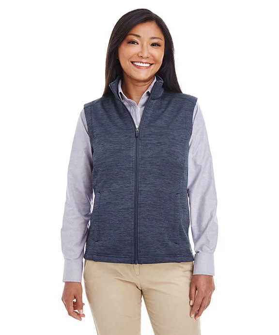 Summer Selection DG797W - Devon & Jones Ladies Newbury Mélange Fleece Vest | Navy Heather