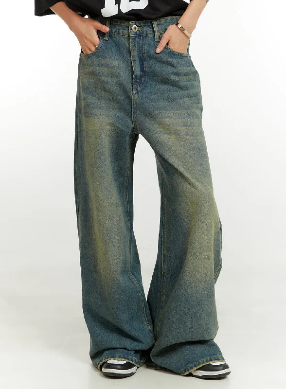 Warm Wear Vintage Low Rise Baggy Jeans CU421