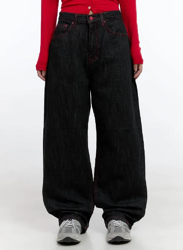 Fashionable and casual Opal Roomy Fit Wide Leg Denim CS410