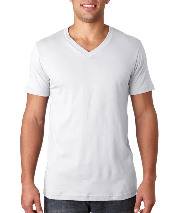 Playful Style 3005 - Bella + Canvas Unisex Jersey Short-Sleeve V-Neck T-Shirt | White
