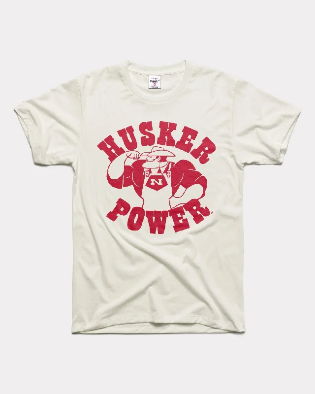 Lazy Style Husker Power Nebraska White T-Shirt