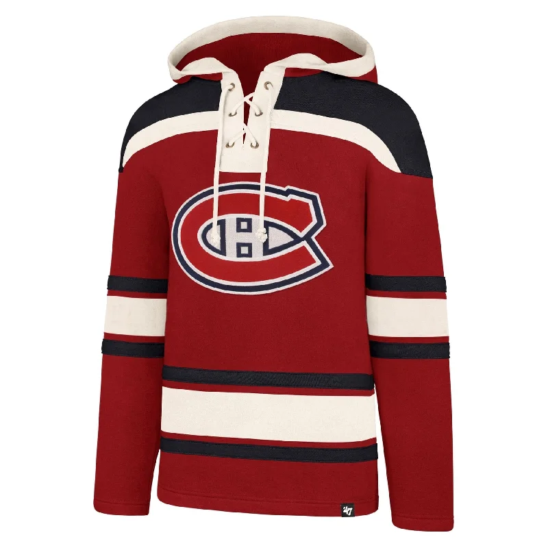 Personalized Outfit 47 Brand NHL Lacer Fleece Mens Hoody - Montreal Canadiens