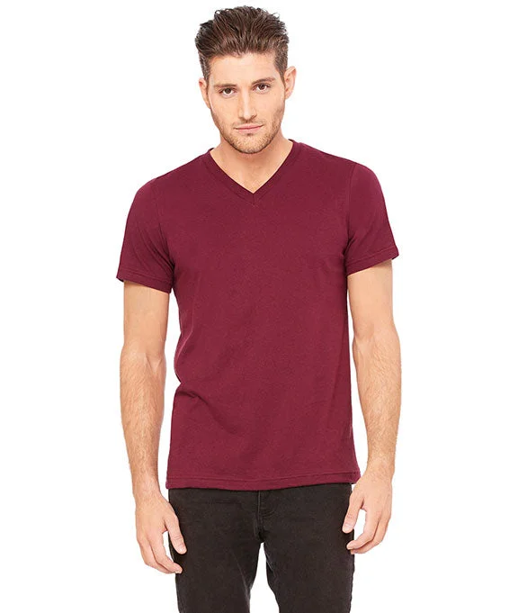 Fresh And Natural 3005 - Bella + Canvas Unisex Jersey Short-Sleeve V-Neck T-Shirt | Maroon