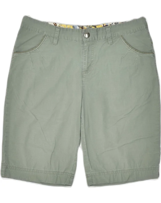 Retro Design COLUMBIA Womens Casual Shorts US 10 Large Green Cotton