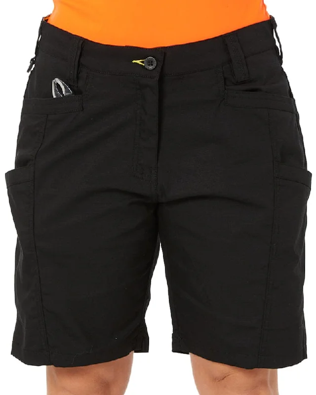 Unique Fashion Womens X Airflow Stretch Ripstop Vented Cargo Short - Black