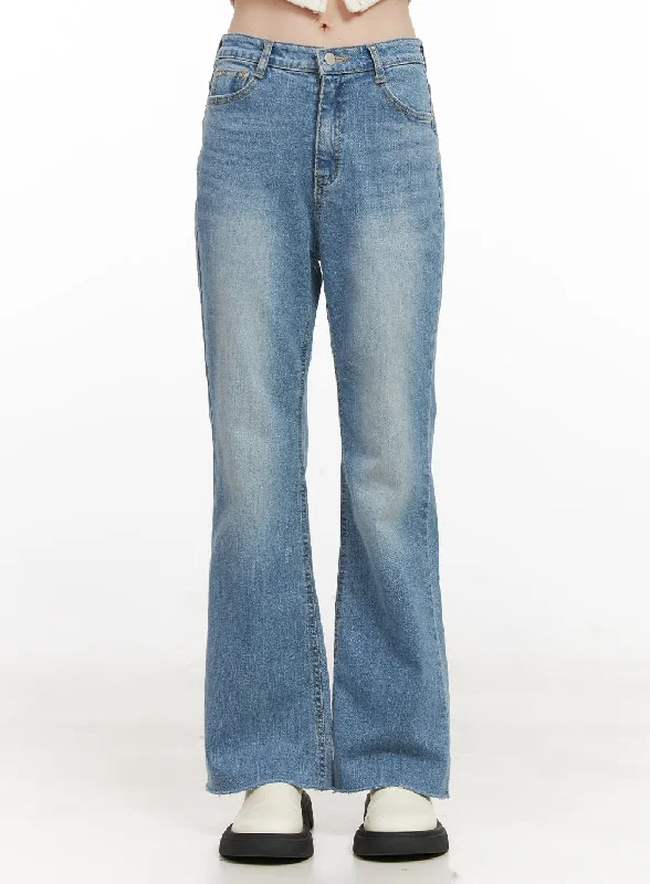 Printed pattern Joyce Slim-Fit Bootcut Jeans CJ523
