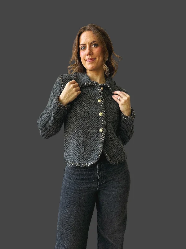 Relaxed Dresses Charlotte Metallic Cardigan