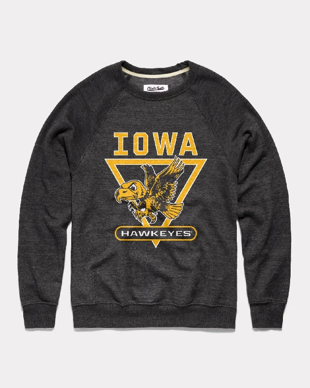 Cozy Outerwear Iowa Victory Hawkeye Black Crewneck