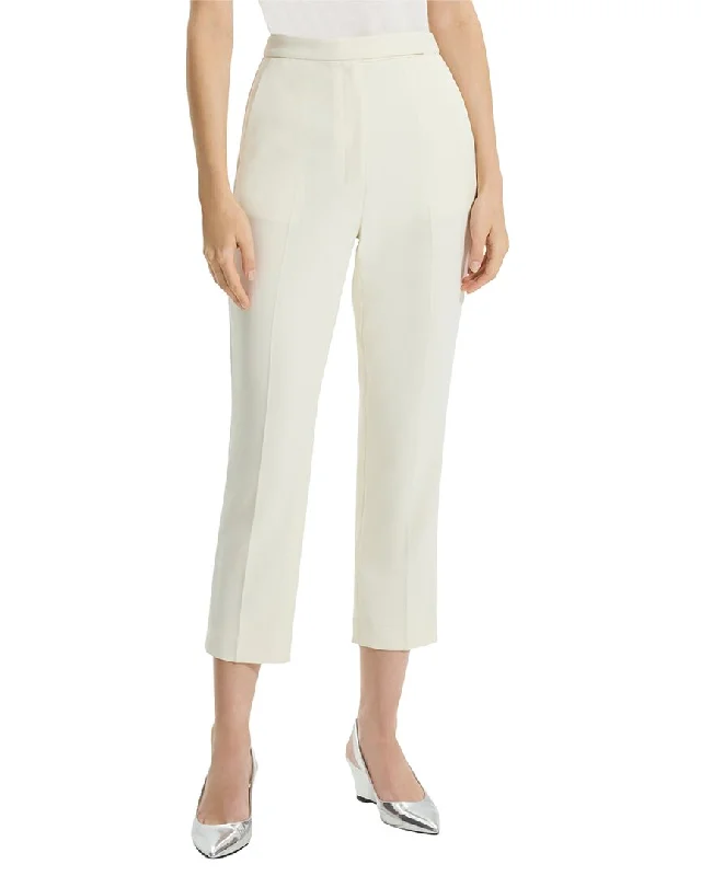 Sports Zipper Style Theory High-Waist Slim Crop Pant