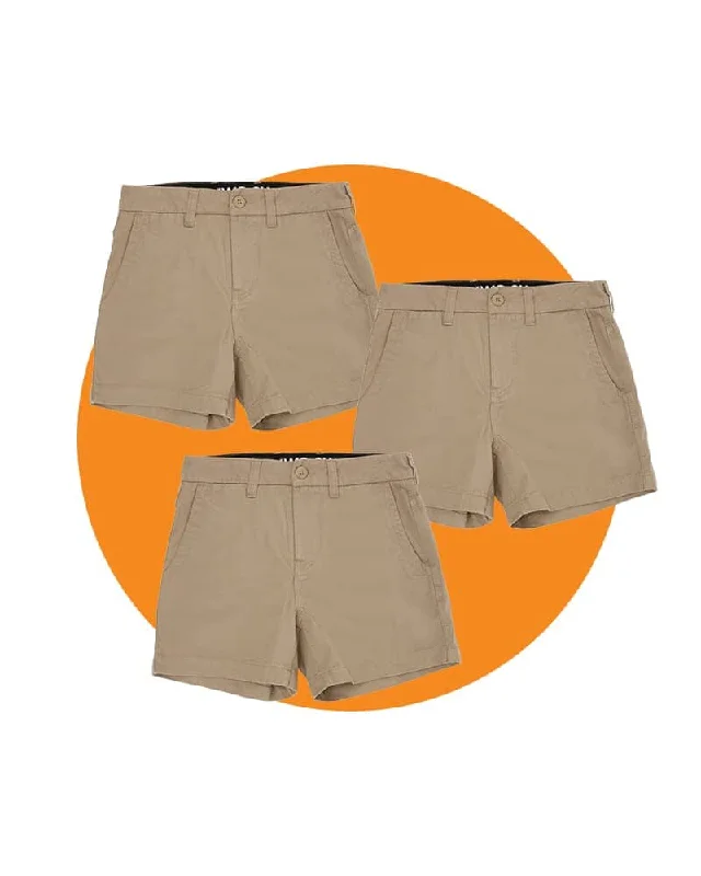 Trends Tradies WS-2W Womens Work Shorts Value Pack - Khaki