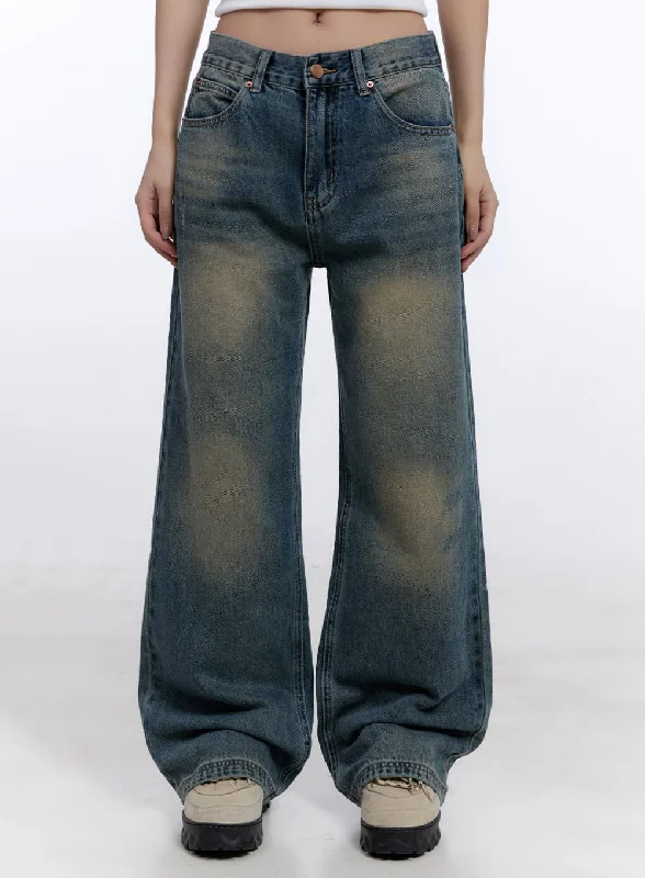 New Season Series Juliana Washed Wide-Leg Jeans CJ509