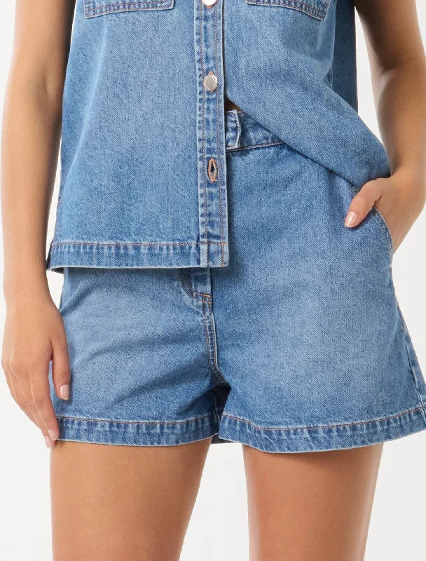 Trendy Looks Maya Co-Ord Denim Shorts