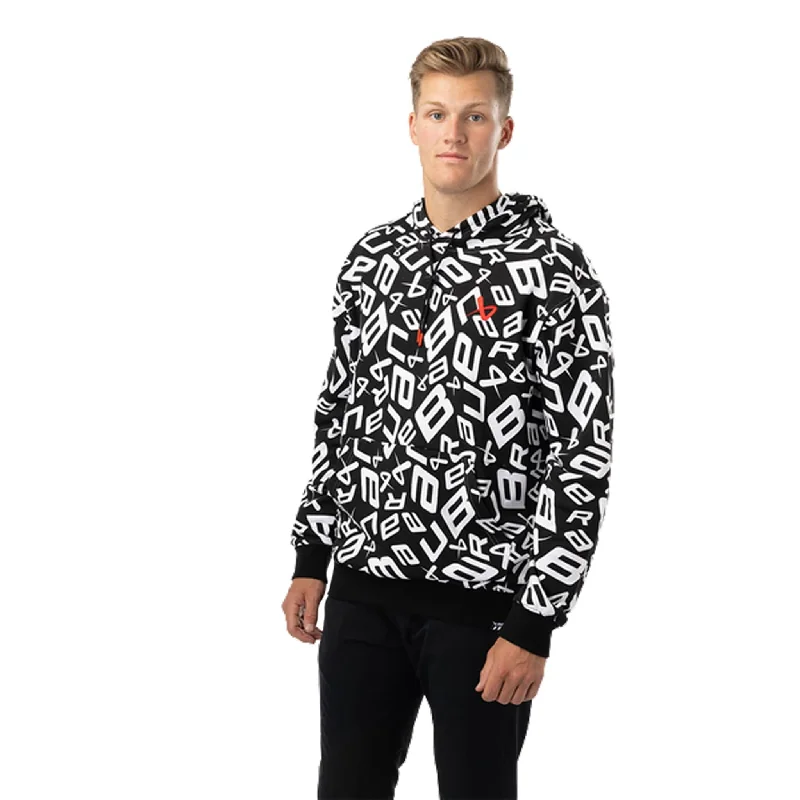 Personalized print Bauer Scramble Hoody - Black / White  XXL