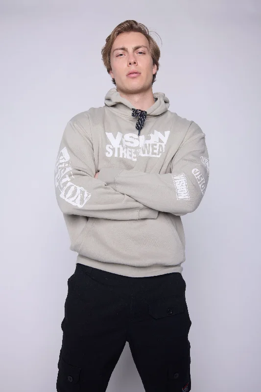 Comfortable Design Team Logo Hoodie - Mushroom