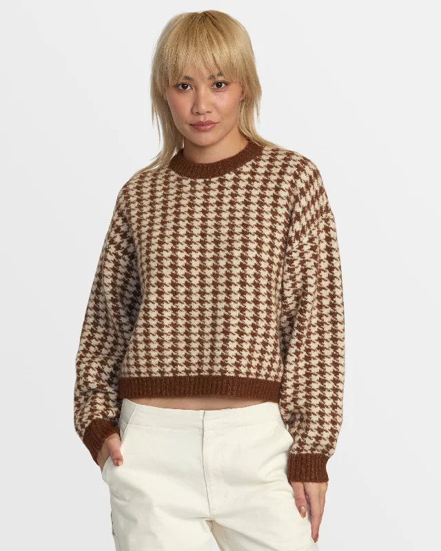 Printed Patterns Prep Sweater - Mocha Bisque