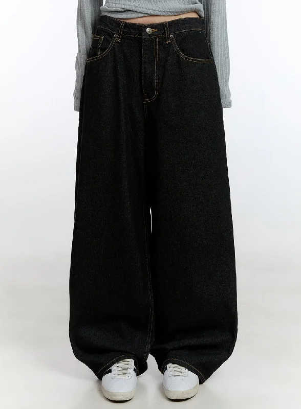 Hooded design Denise Baggy Jeans CJ520