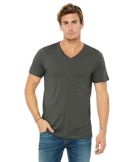 Romantic And Fresh 3005 - Bella + Canvas Unisex Jersey Short-Sleeve V-Neck T-Shirt | Asphalt