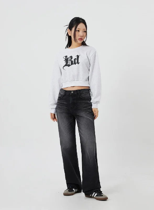 Creative Style Mid-Rise Bootcut Jeans CF327