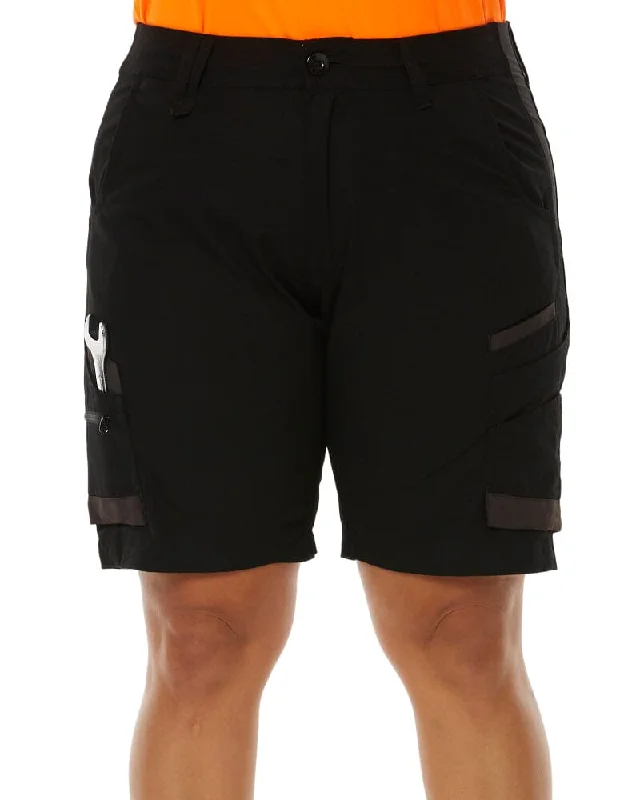 Personal Design WS-5W Womens Stretch Ripstop Work Short - Black