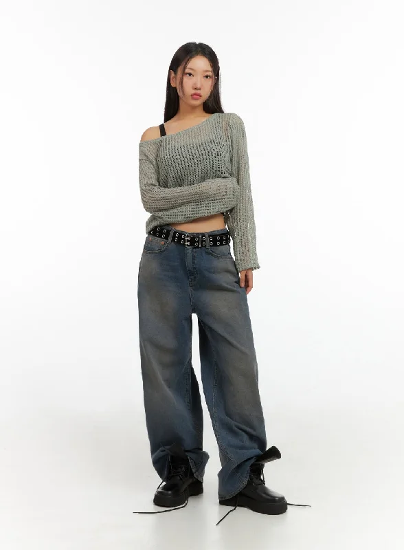 Noble Temperament Delia Vintage Washed Jeans IS402