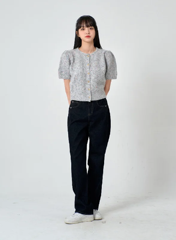 Fashionable sports Straight fit Raw Denim Pants ON29