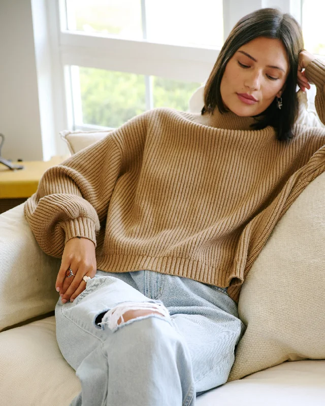High-end Design Dream Cycle Turtleneck Sweater - Ermine