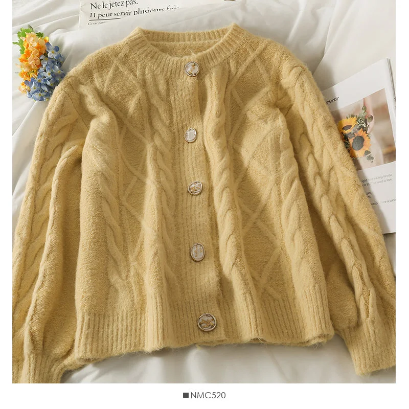 Breathable Comfort Sweater women's autumn clothes are loose and thin with hemp pattern  1771