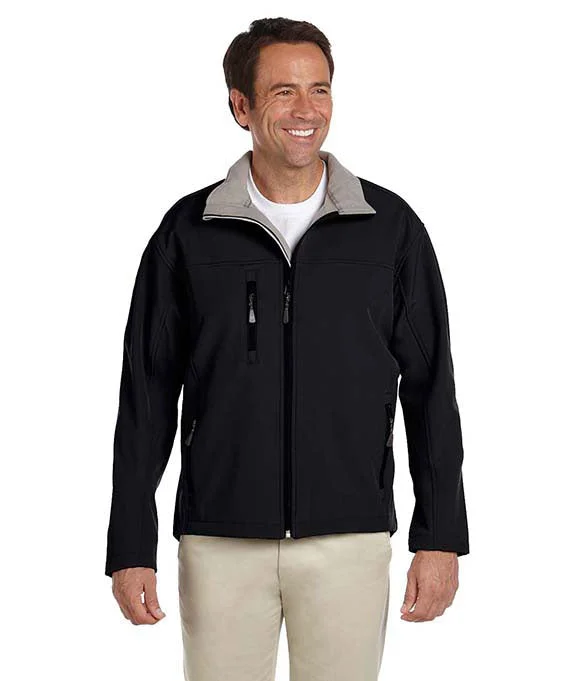 Floral Prints D995 - Devon & Jones Mens Soft Shell Jacket | Black