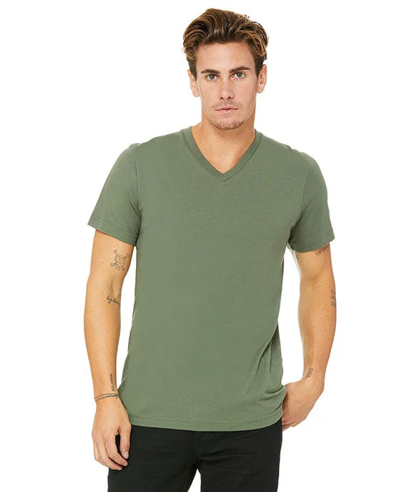 High-end Fabrics 3005 - Bella + Canvas Unisex Jersey Short-Sleeve V-Neck T-Shirt | Military Green
