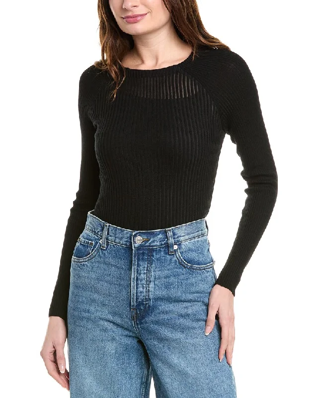 Warm and substantial rag & bone Dorit Shadow Stripe Wool-Blend Sweater
