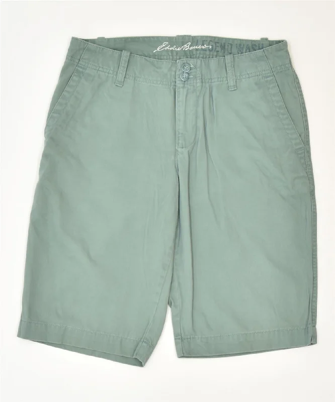 Fashionable and versatile EDDIE BAUER Womens Chino Shorts US 6 Medium W30 Green Cotton Classic