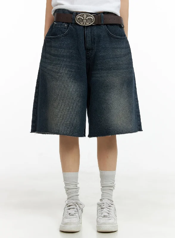 Easy Fashion Solid Bermuda Jorts CL412