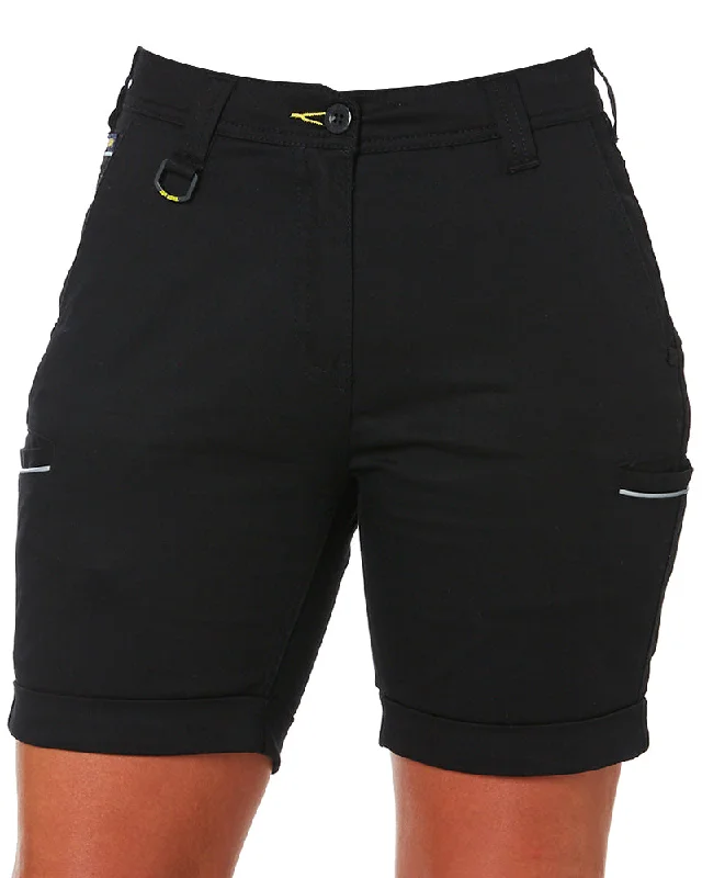 Celebrity Picks Womens Stretch Cotton Short - Black