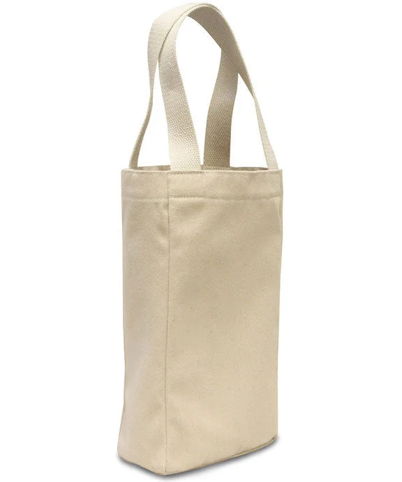European And American Style 1726 - Liberty Bags Double Bottle Wine Tote Bag | Natural