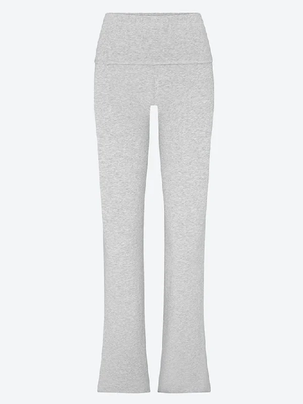 Casual Chic Wear Cotton jersey foldover pants