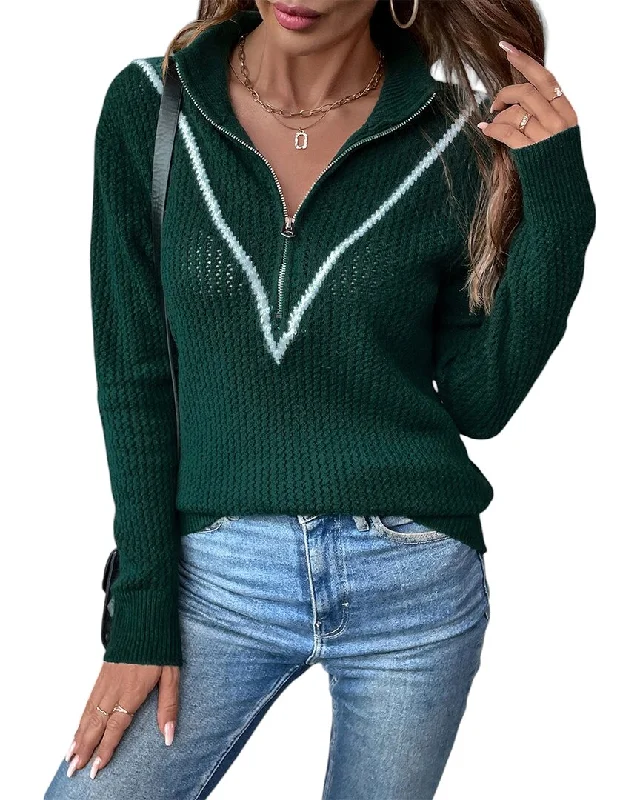 Retro Woolen Jacket Charlotte Green Sweater