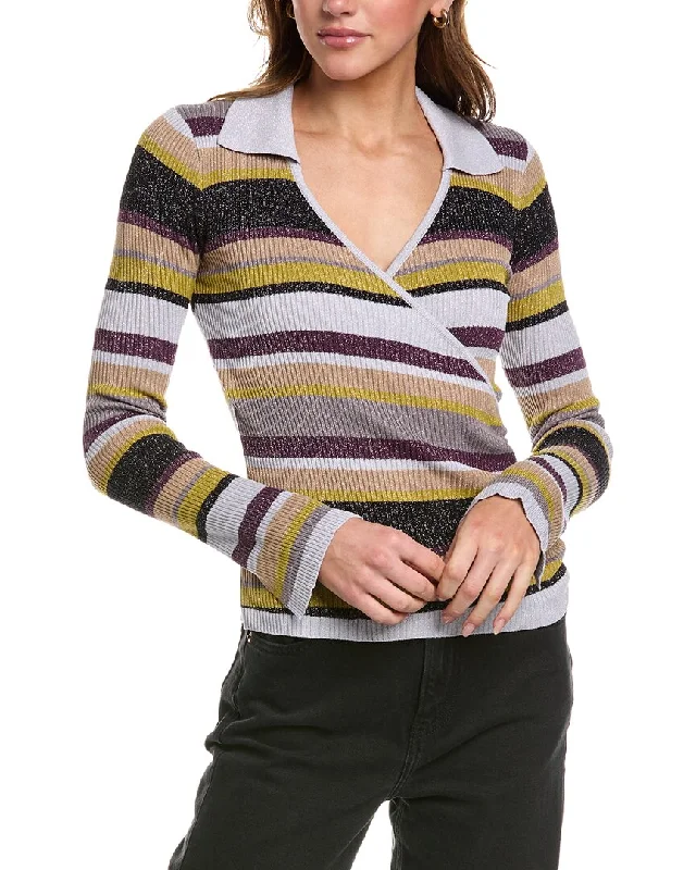 Cute Design Chaser Lurex Stripe Sweater
