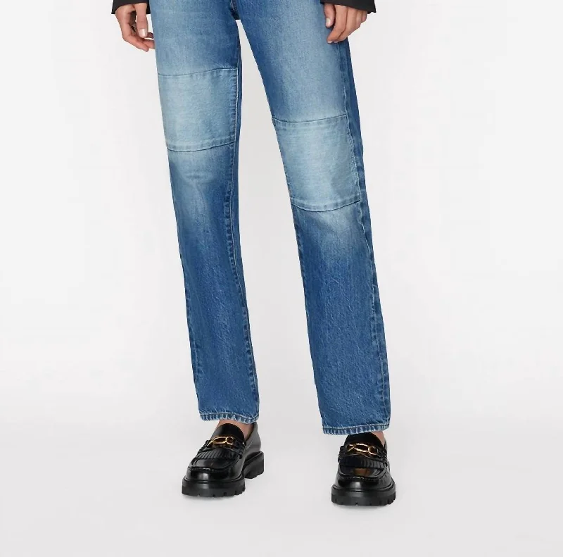 Sports Casual Style Le Slouch Denim In Patch Mending