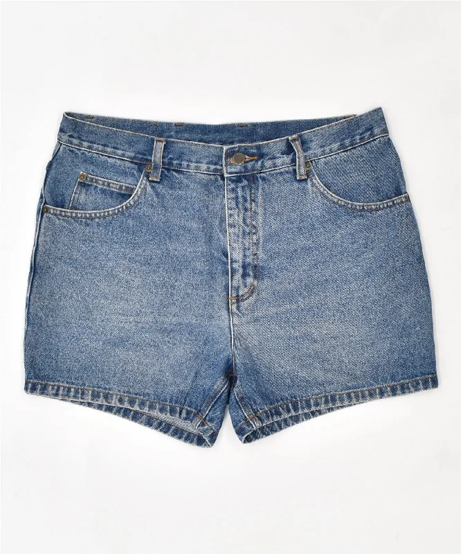 Sports Jumpsuit JOHN BANER Womens Denim Shorts Large W34  Blue Cotton