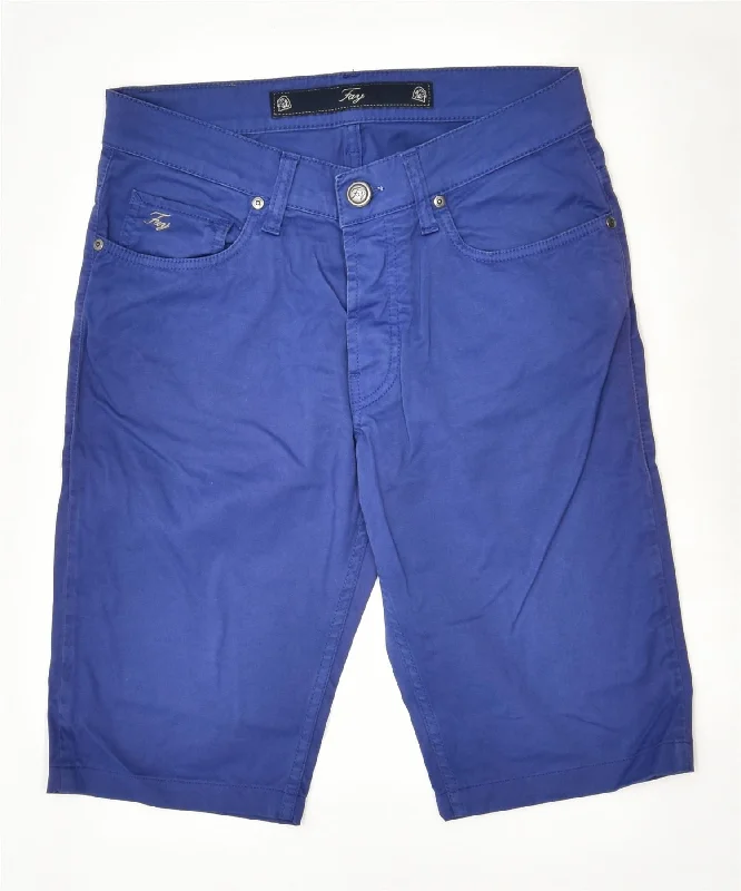 Street Casual Style FAY Womens Casual Shorts W32 Large Blue Cotton Vintage