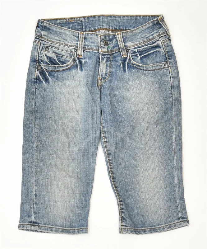 Slim Fit LEVI'S Womens Denim Shorts W26 Small Blue Cotton Classic