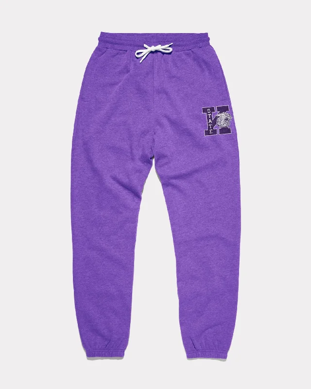 Hip-hop Style Wabash K-State Wildcat Purple PE Sweatpants