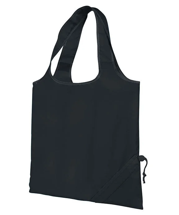 Leisure Travel 1182 - Gemline Latitudes Foldaway Shopper Tote Bag | Black