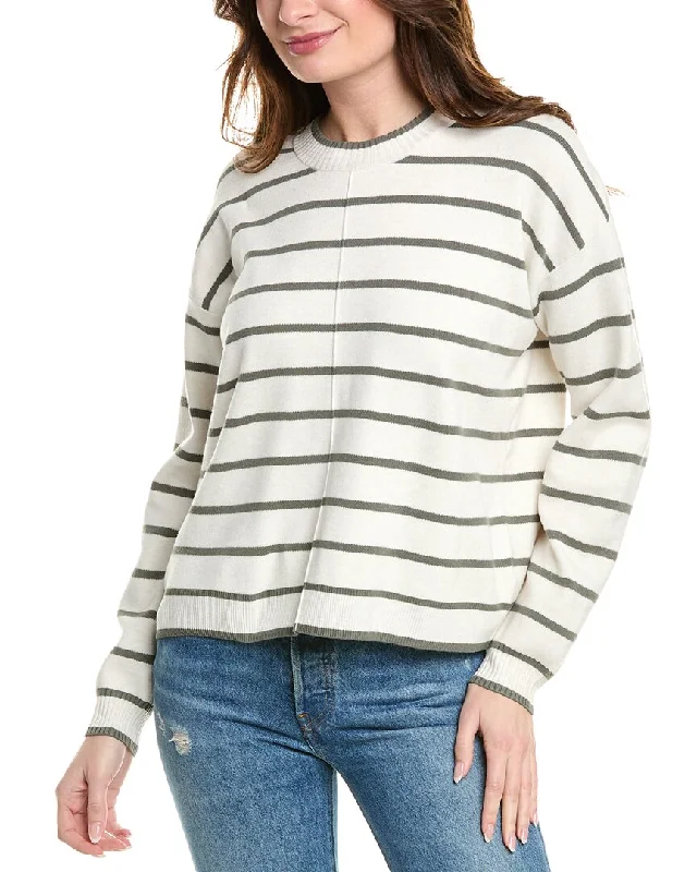 Elegant Comfort Splendid x @Cellajaneblog Front Seam Stripe Sweater