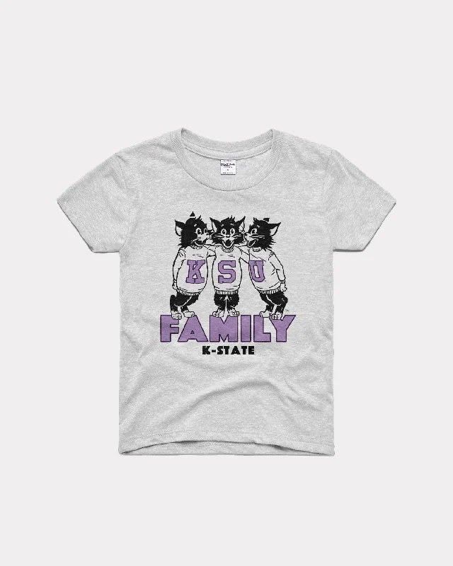 Luxury and fashionable Kids Family K-State Wildcats Ash Grey T-Shirt